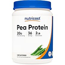 Nutricost Pea Protein Powder 2 LBS Unflavored - 20g of Vegan Pea Protein Isolate, GMO-Free, Gluten-Free, 36 Servings