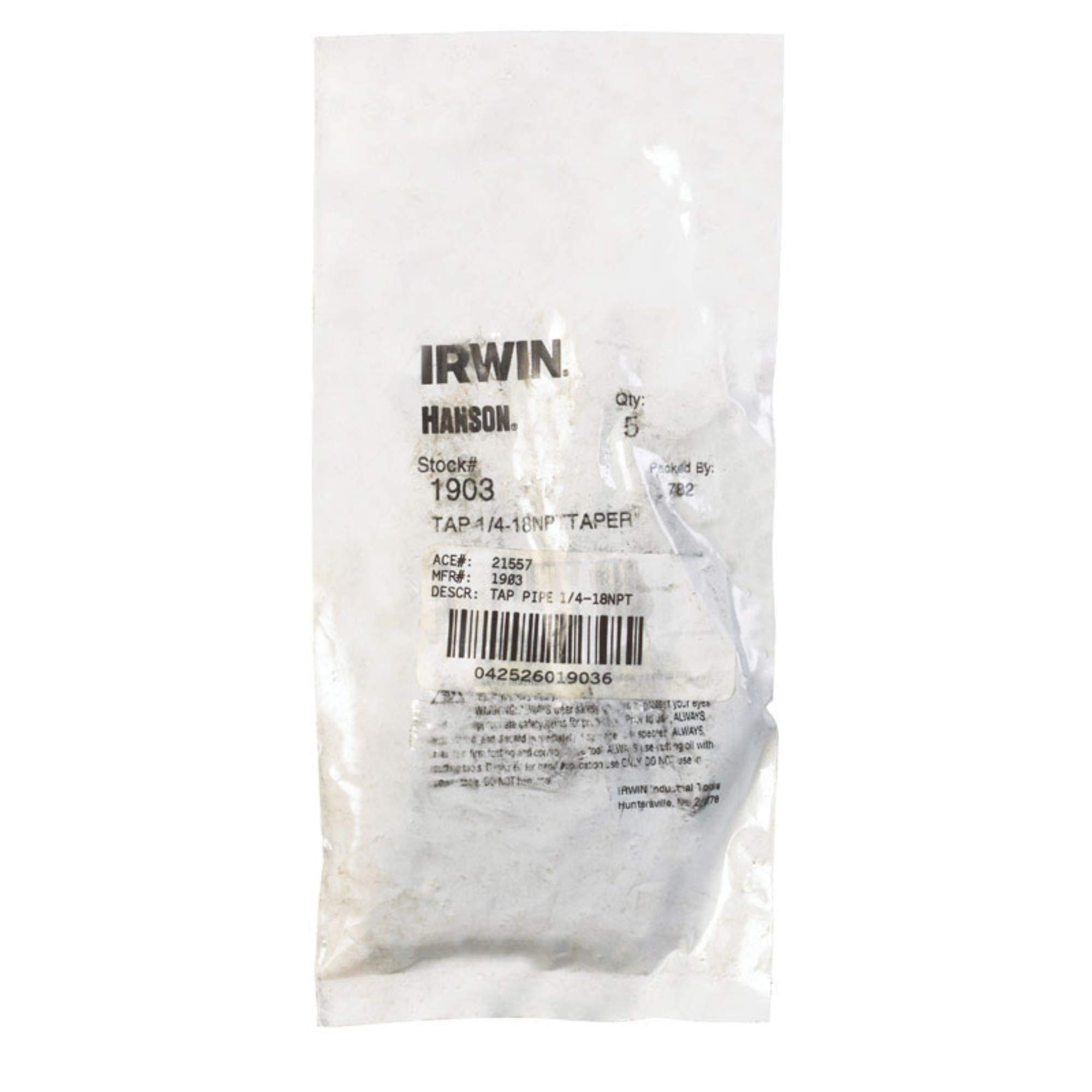 IRWIN NPT Tap for Tap Die Extraction, 1/4-Inch, 18 NPT(1903ZR