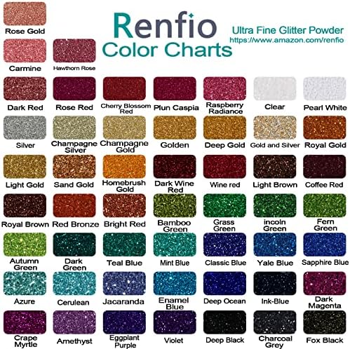 Renfio Ultra Fine Glitter Powder Metallic Resin Glitter Flakes Crafts Sequins Epoxy Chips Flakes for Tumblers Slime Painting Arts Nail Holiday Decoration 1.7 Oz (50g) - Silver