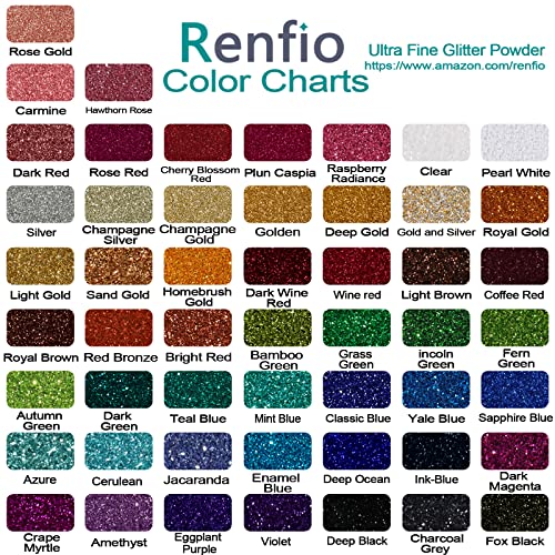 Renfio Ultra Fine Glitter Powder Metallic Resin Glitter 1.75 Oz (50G) Pet Flakes Crafts Sequins 1/128" 0.008" 0.2Mm Epoxy Chips Flakes For Tumblers Slime Decoration - Deep Black #TOP2