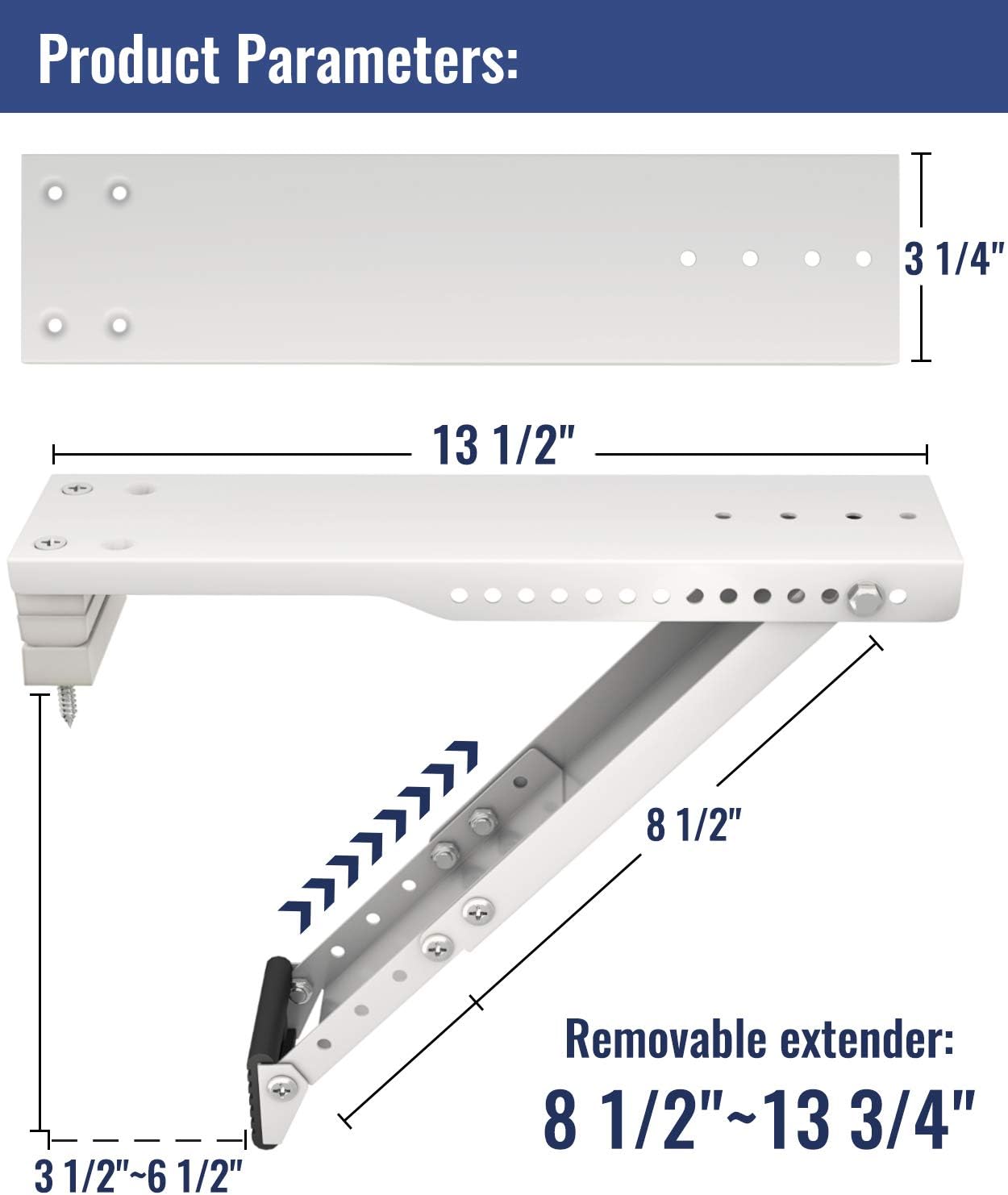 Buy LuckIn Window Air Conditioner Support Bracket, Universal for 5,000