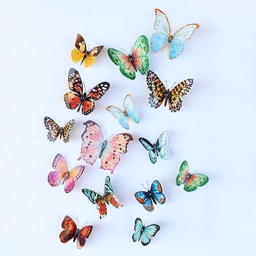 36 Pcs Watercolor Butterfly 3D Wall Stickers Butterflies Room Home