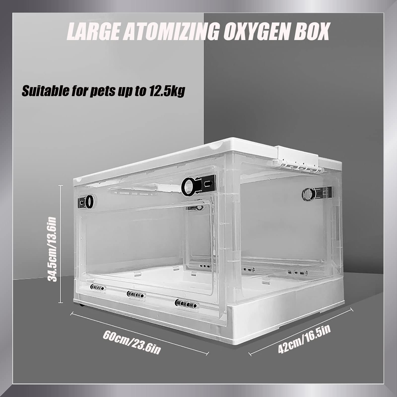 Incubadora de atomización para mascotas para tratamiento respiratorio - Ideal para perros, gatos, gatitos - Caja de terapia de oxígeno para alivio de la tos y salud respiratoria por incubación de