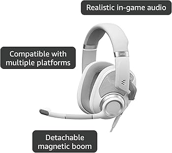 EPOS H6PRO ゲーミングヘッドセット ホワイト　開放型 Amazon.co.jp: EPOS H6Pro ゲーミングヘッドセット 有線 開放型