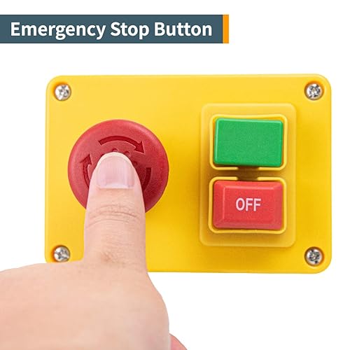 Miniatura 2 de POWERTEC Interruptor magnético de 120 V, 12 HP, caja de montaje en superficie EZ, interruptor de botón grande para herramientas eléctricas de