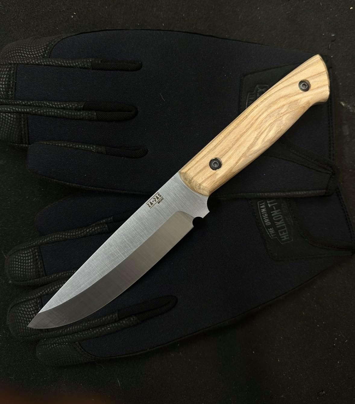 ZA-PAS Fixed Knife Explorer 80CrV2 Ash wood Leather Sheath MADE IN POLAND