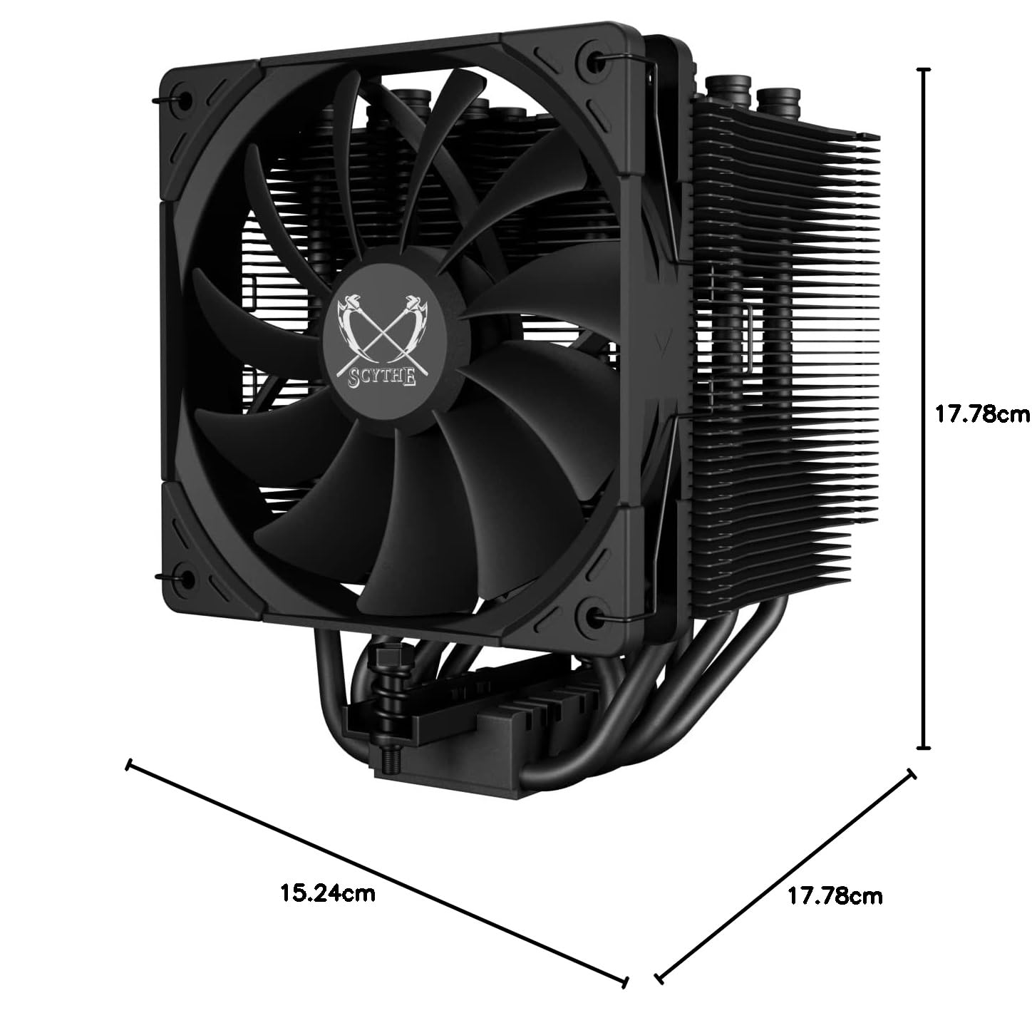Scythe Mugen 5 Rev.C CPU Air Cooler, 120 mm Single Tower, Black Edition, Intel LGA1700, LGA1151, AMD AM5/AM4/Ryzen 120 mm, pojedyncza wieża