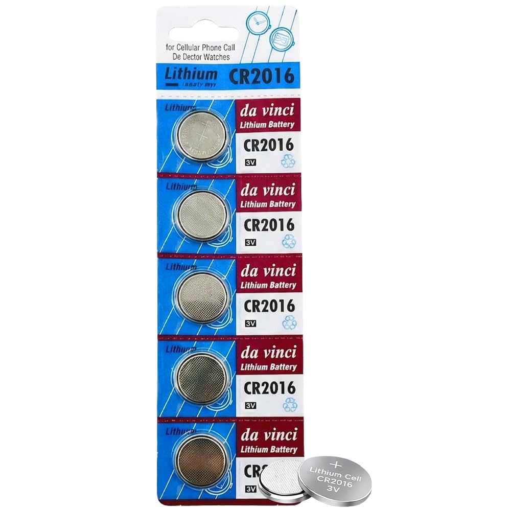 OBD CR2016 Lithium Coin Cell Battery 3V Long Lasting Power Button Batteries for Watches Key Fobs Remotes Calculators Electronics (5)