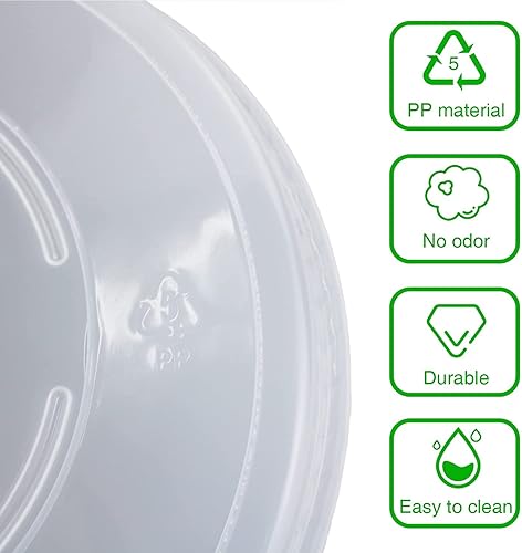 Miniatura 3 de Lechay Platillo para plantas de interior, paquete de 6 platillos de plástico transparente de 12 pulgadas, bandejas de plástico transparente para