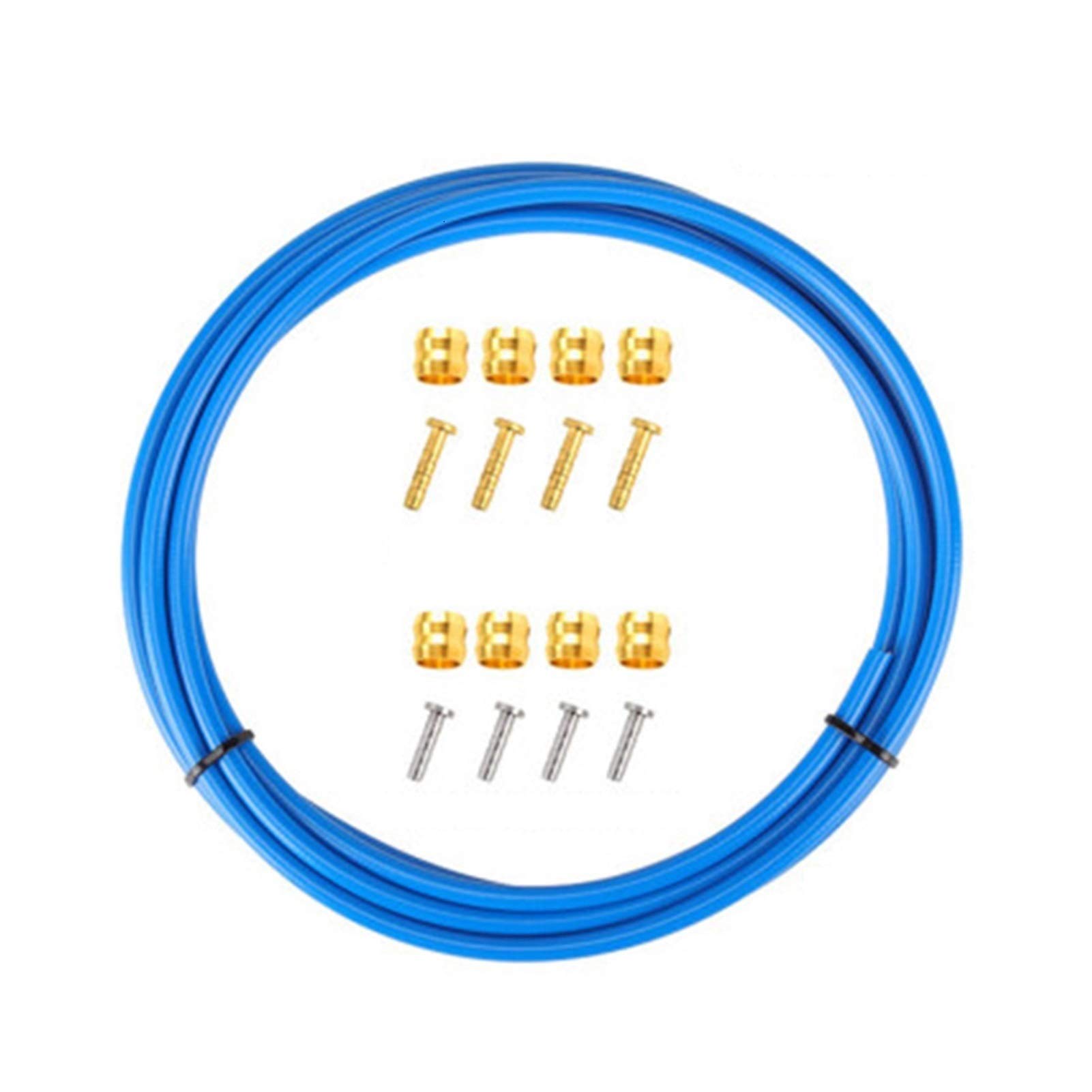 Bicycle Brake line, MTB Brake Cable 5mm Multicolor Hydraulic Disc Brake Hose Set(Blue Set 2.5m)
