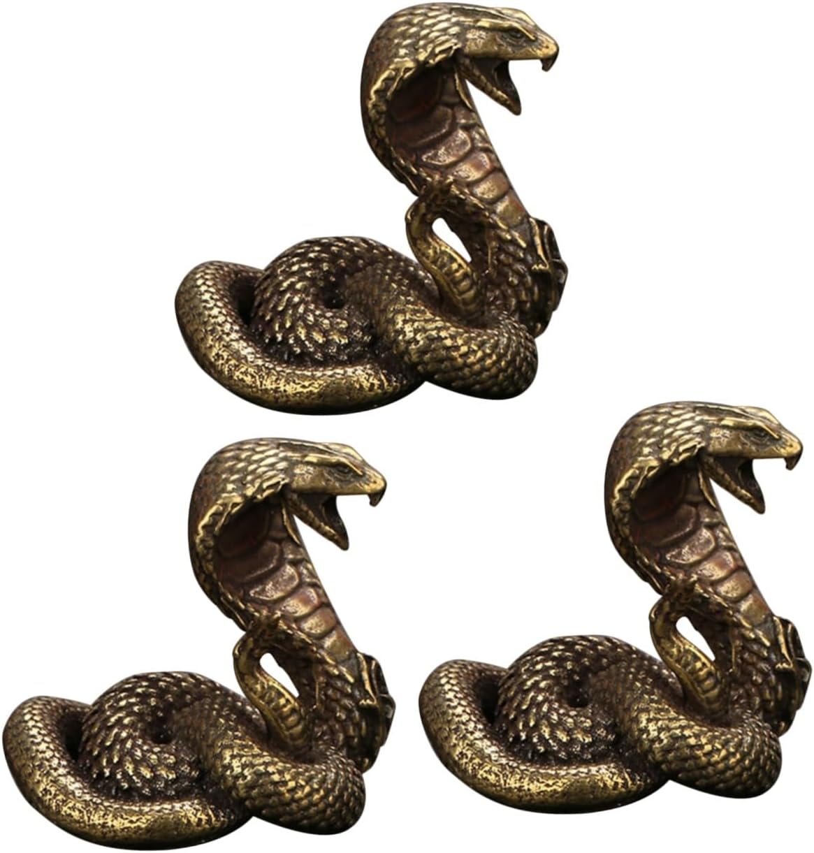 HOMSFOU 3 Pieces Zodiac Snake Ornament Snake Shaped Ornament Vintage