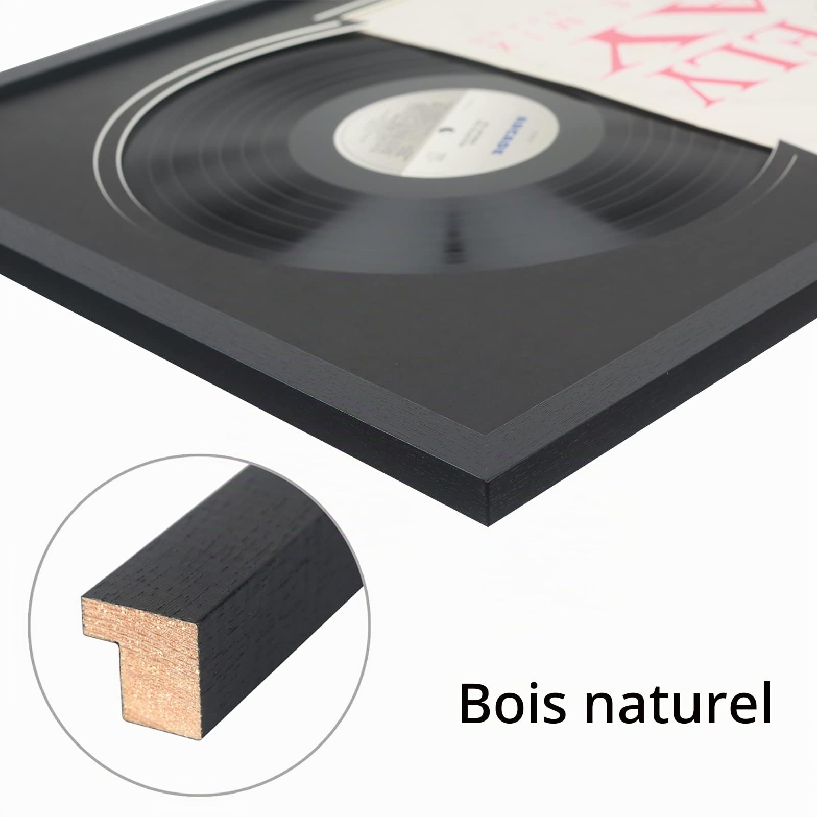 Cadre mural pour disque vinyle de 30,5 cm, pour disques vinyles de 30,5 cm et couverture de 30,5 x 30,5 cm, 12 albums de musique/Jukebox Record de 30,5 cm (UX22B1624BB)
