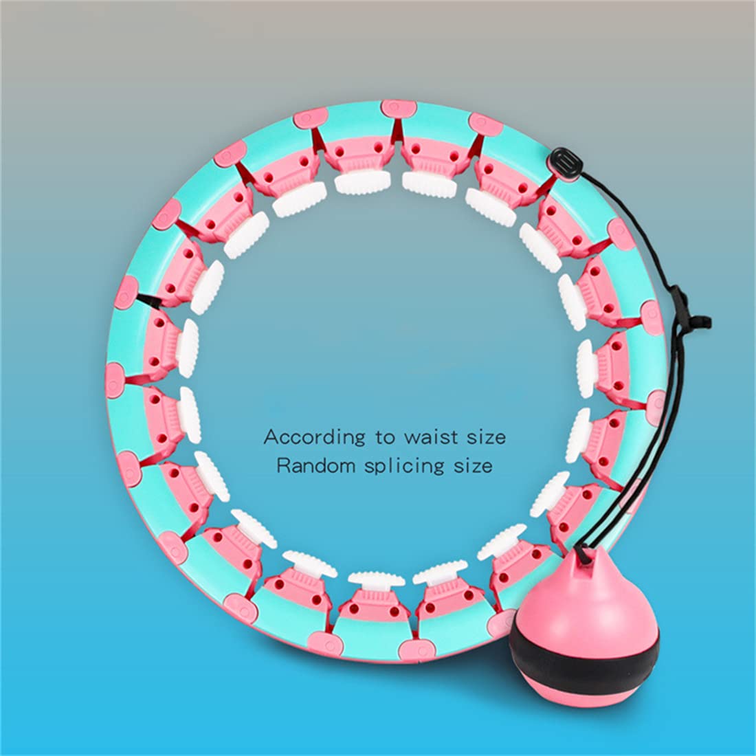 Hula Hoop Regolabile per Esercizio per Adulti E Bambini Addome, Tesa Smart Hooa Che Non Cadrà, Ottimo per Adulti Uomini E Donne,Grigio,20 Knots