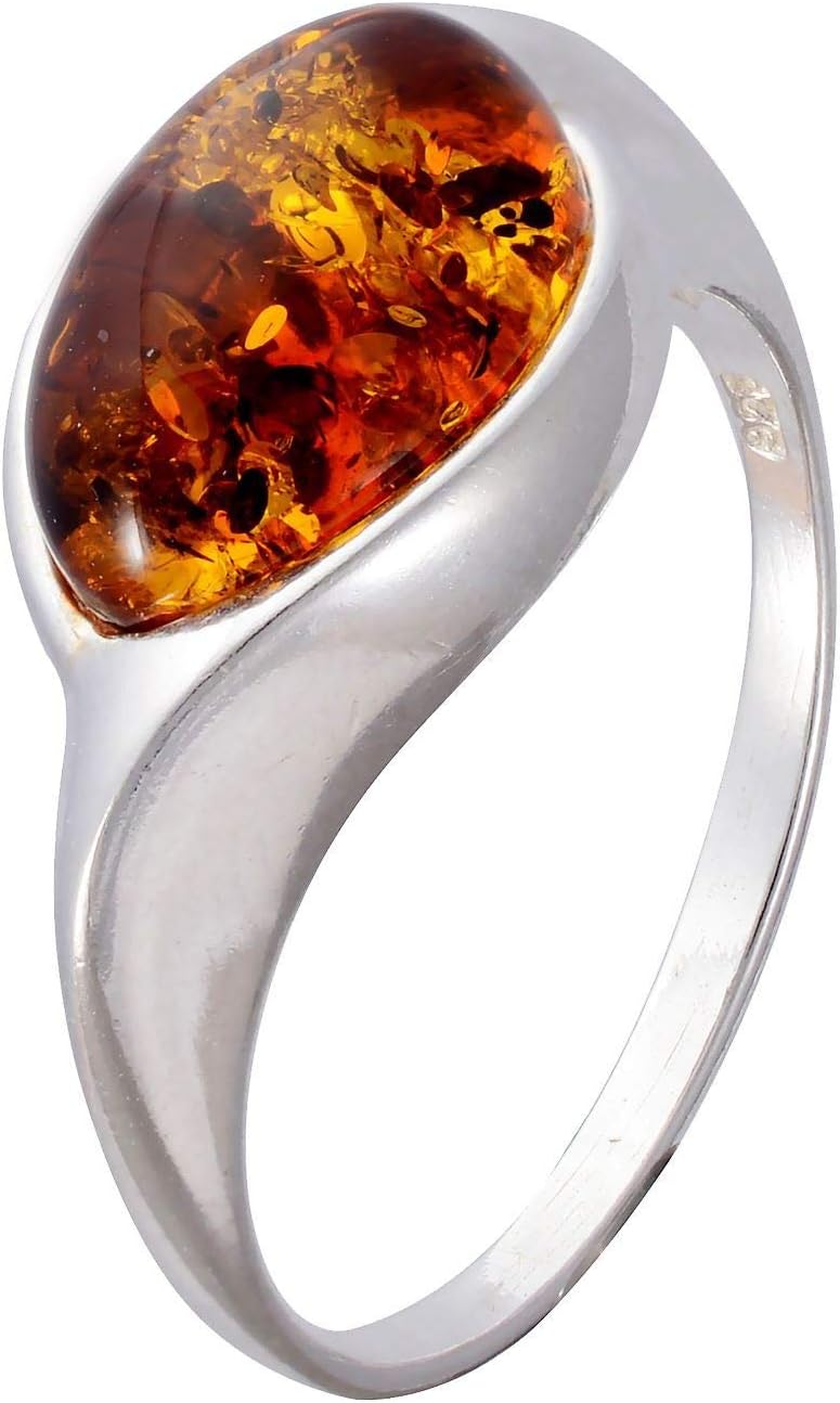 Holiday Gift Shops Sterling Silver and Baltic Honey Amber Ring Donna
