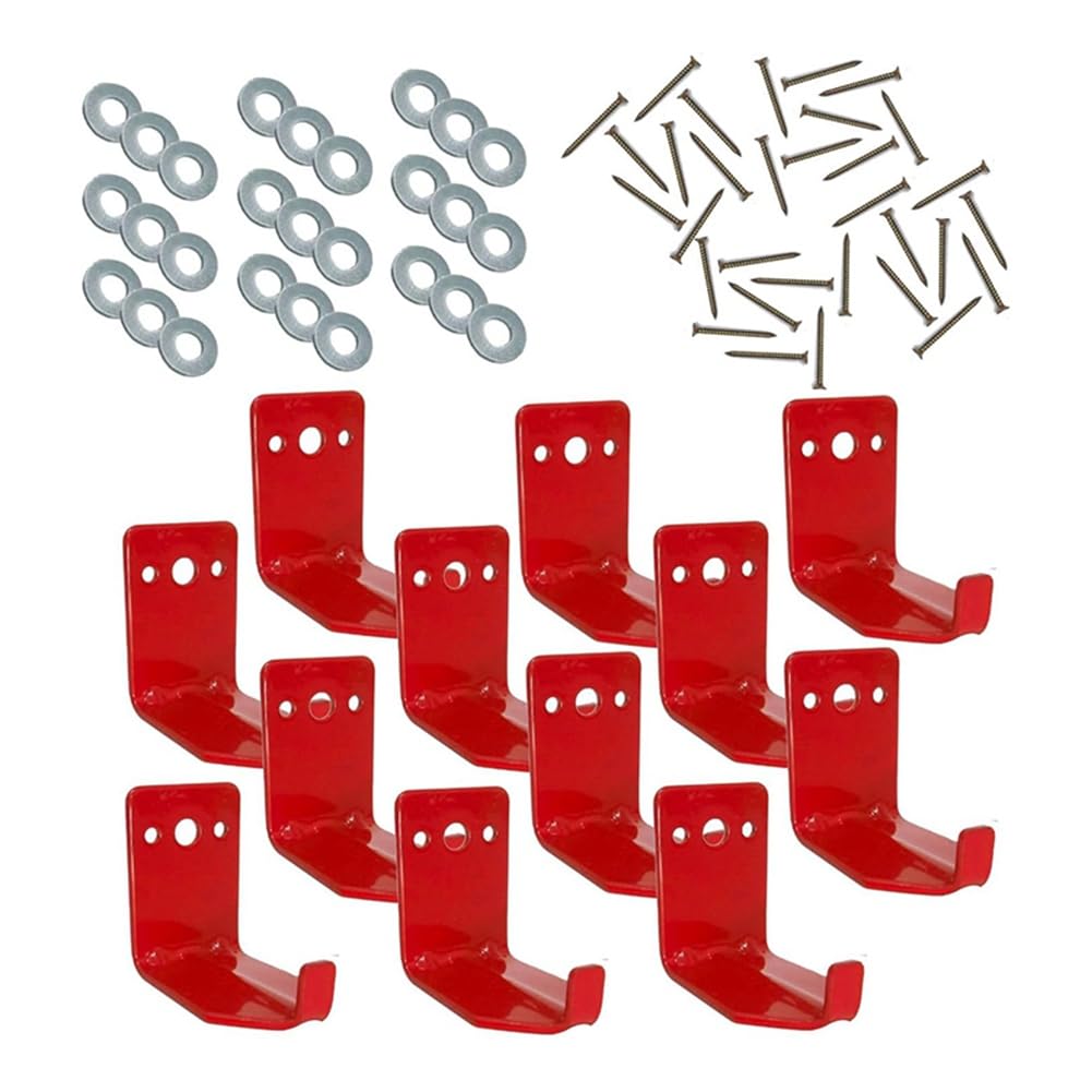 Littimoon Wall Mount Fire Extinguisher Holder, Hook Bracket for Up to 40 Lbs Extinguishers, for Safety - 12 Pack