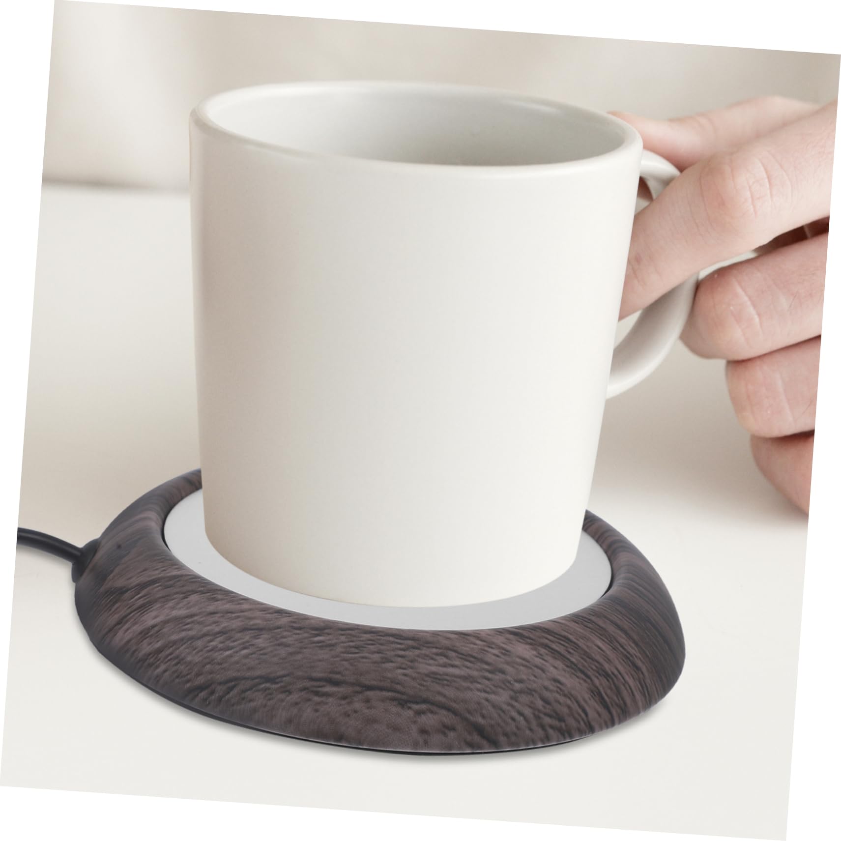 MOLUCKFU Cup Warmer Aluminum Iron Material Reusable USB Coaster Office Mug Heating Plate