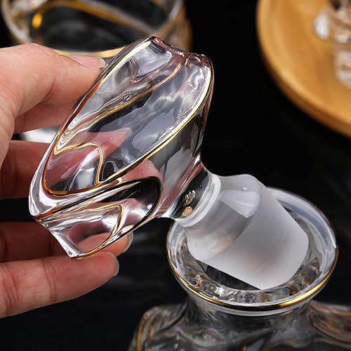 Miniatura 5 de Juego de decantadores de whisky con 6 vasos, juegos de decantadores de whisky para hombres, regalos de aniversario de cumpleaños para hombres,