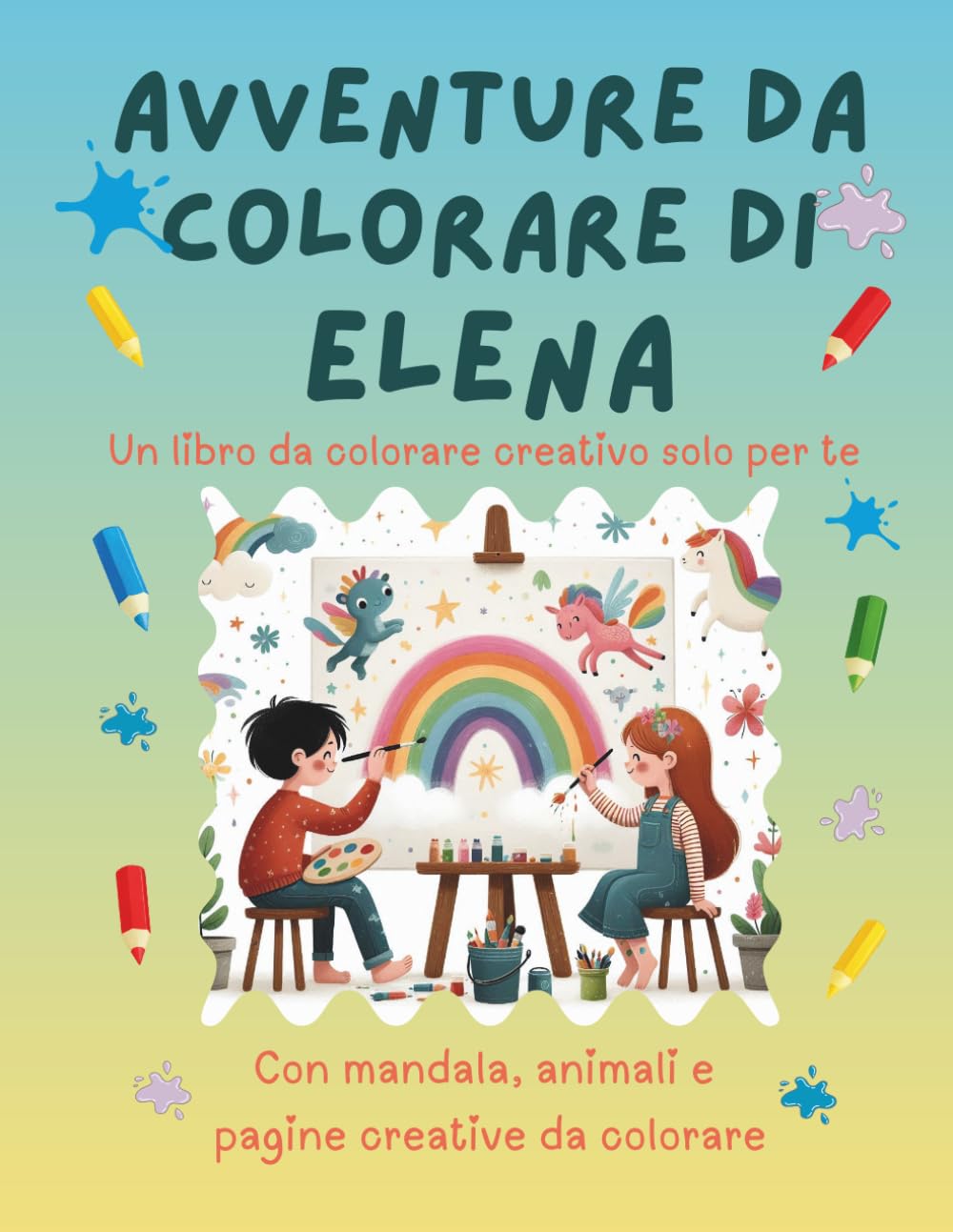 Avventure da colorare di Elena – libro da colorare personalizzato: Libro per bambini con animali, natura, mandala e pagine interattive | 32 pagine di ... Elena (Avventure da colorare personalizzate)