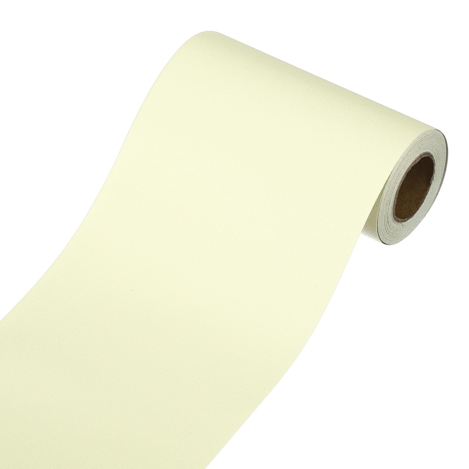 sourcing map Wallpaper Border, Peel and Stick Wallpaper Borders, 5m x 10cm Self Adhesive Mirror Frame Trim Tape for Kitchens Decor, Bedroom Bathrooms, Cream Yellow