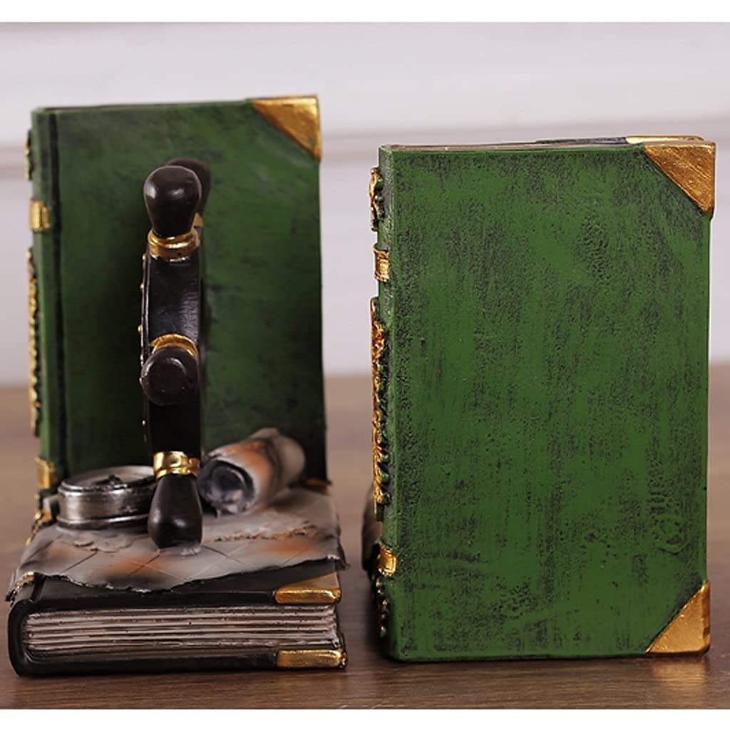 Fermalibri decorativi decorativi fermalibri, decorazione per scaffale per libri, stile retrò, per libri pesanti, creativi, per ufficio, soggiorno, decorazione per libri, fermalibri per scaffali (B)