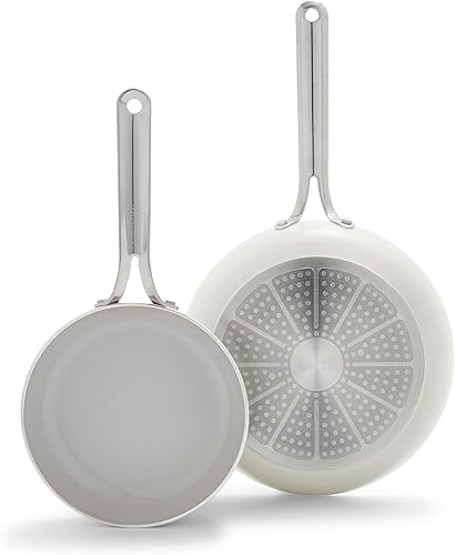 GreenPan Nova - Juego de sartenes de 2 piezas de 8 y 10 pulgadas, Oprah's Favorite Things 2024, de cerámica no tóxica, apta para inducción, sin