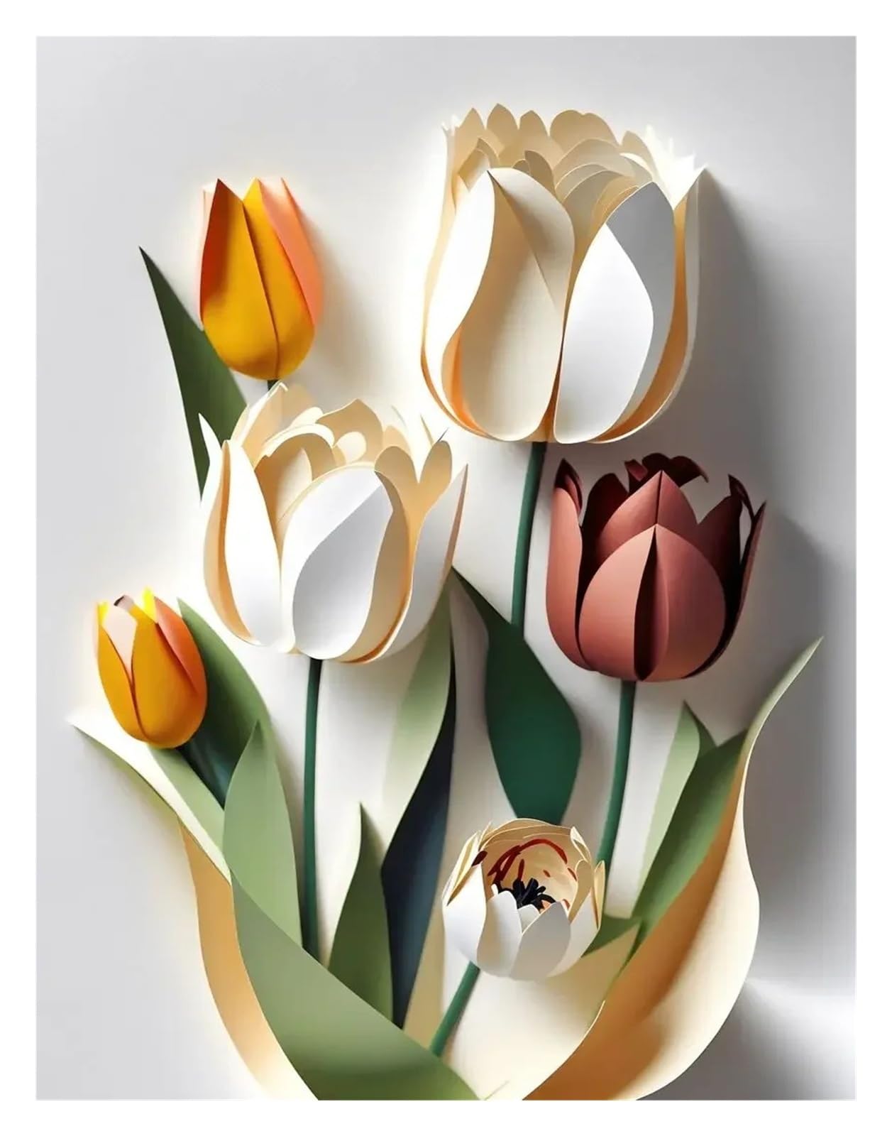 Xenite B Wall Art Canvas Prints Canvas Painting Wall Art Flower Collage Poster Prints For Gallery Aesthetic Pictures Nordic Plant Living Room Home Decor(,40X50cm)