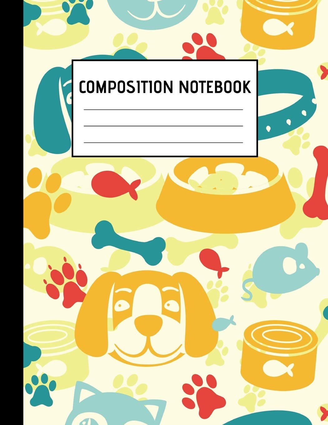 Composition Notebook: Cute Dog Animal College Ruled Blank Lined Notebooks for Teens Kids Students Worker - School Writing Notes Journal - 120 lined pages 8,5x11 Dimensions