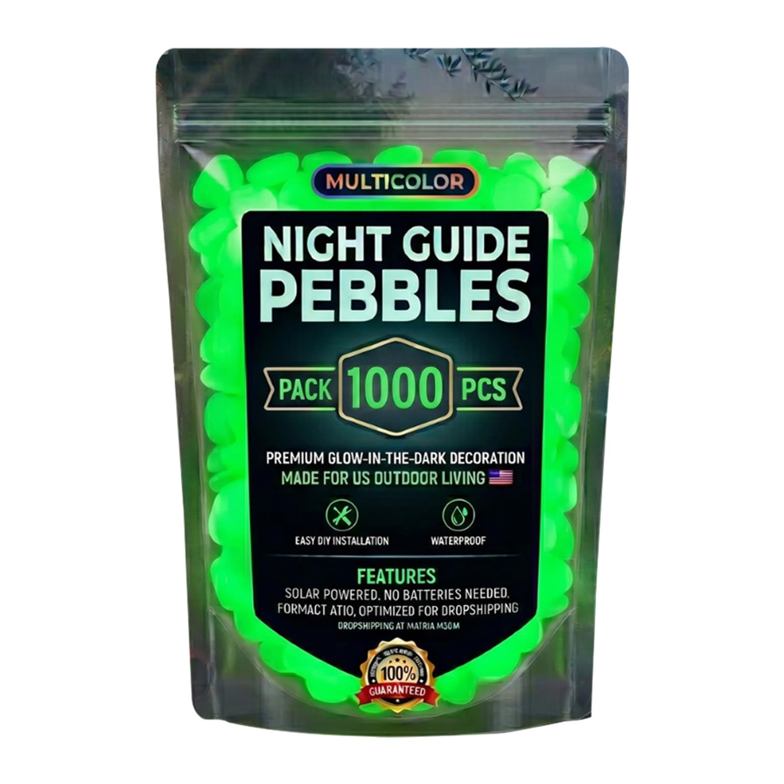 Resin Glow-in-the-Dark Pebbles, Night Guide Luminous Stones, Decorative Aquarium Fish Rocks, Glow in The Dark Garden Stones,