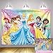 NSY Toile de fond à paillettes sur le thème des princesses arc-en-ciel pour photographie de 1er anniversaire de fille, bannière de décoration de fête prénatale, accessoires de photo (2,1 x 1,5 m)