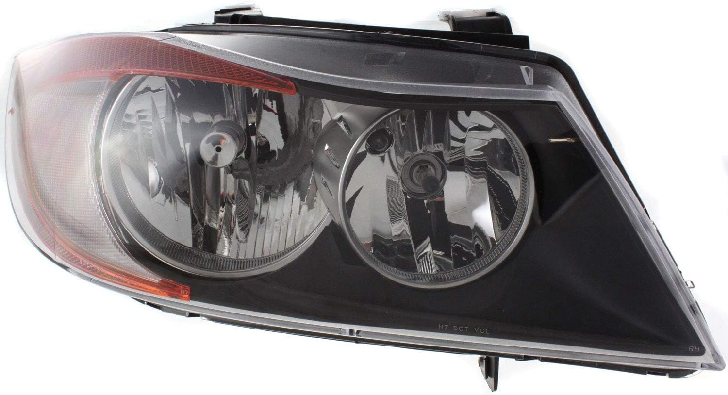 Evan Fischer Passenger Side Headlight for BMW 328i Base 2007-2008 Also Fits 328xi Halogen With bulb(s) Sedan (E90) & Wagon (E91) Replaces# 63116942726-PFM