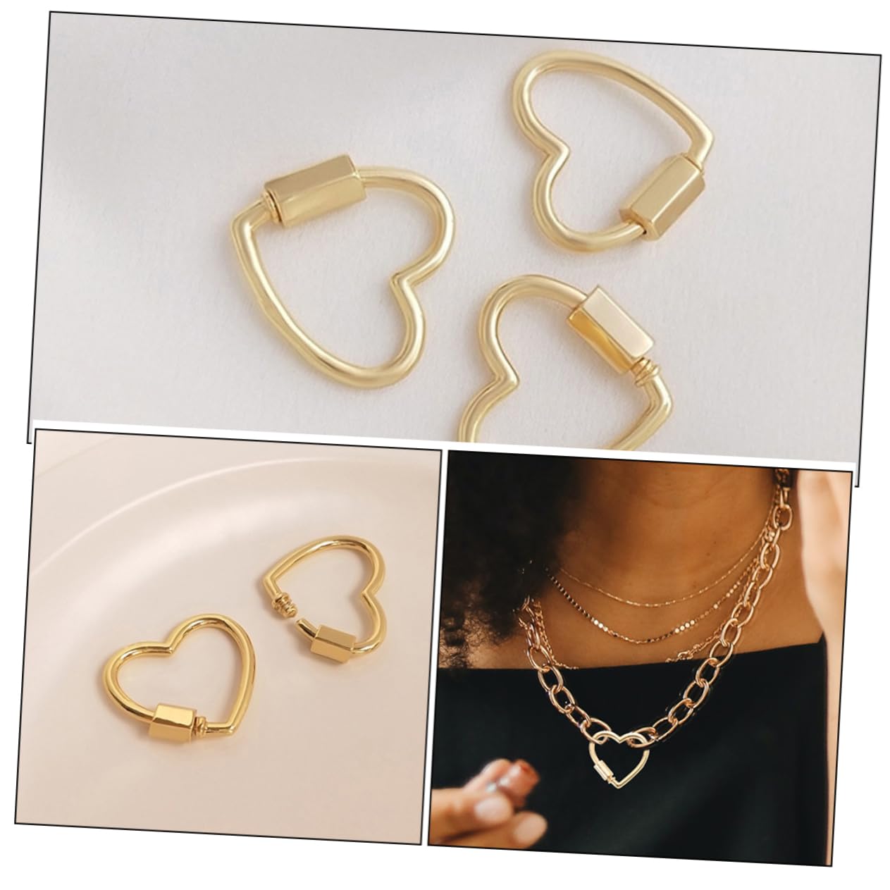 VILLCASE 25pezzi Chiusure Per Collane e Bracciali Di Chiusura Per Gioielli Fai Da Te Accessori Per Decorazioni Per Regali Madri e Amici