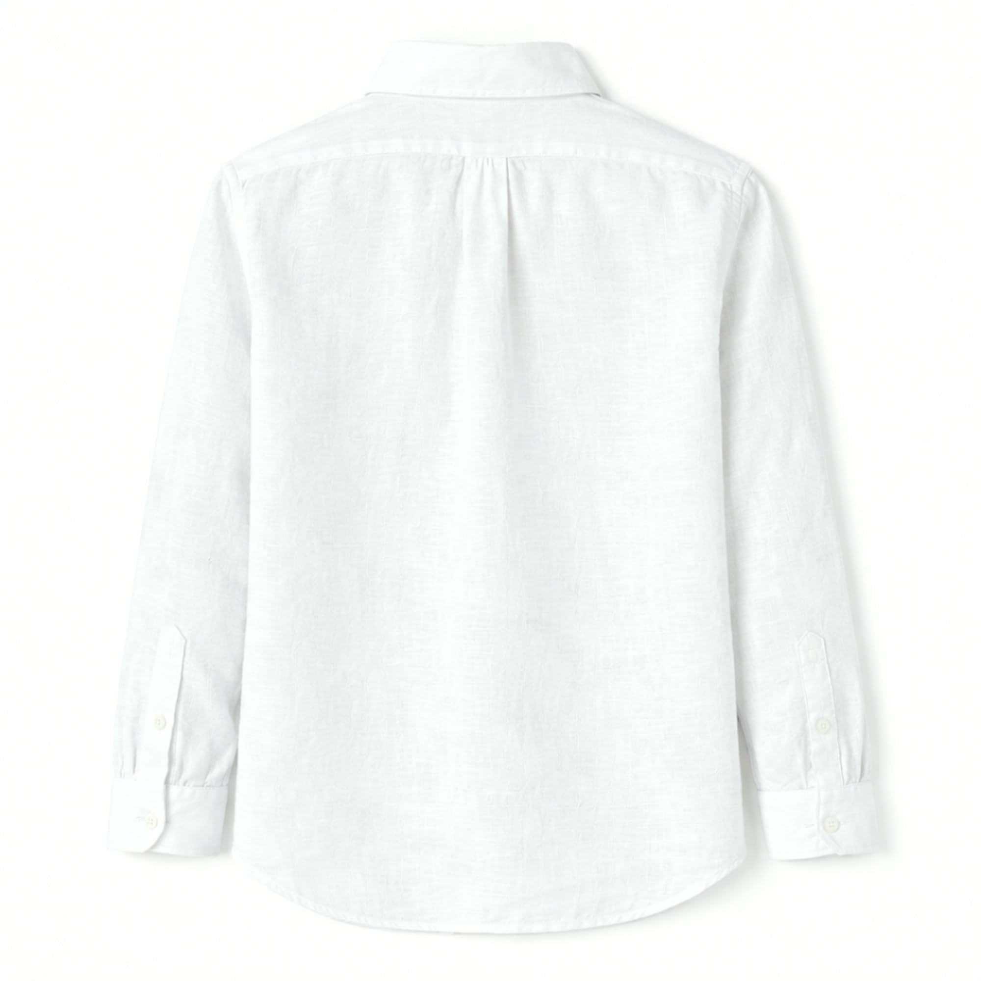 Camisa de Lino para Hombre, Manga Larga con 4 Bolsillos y Cuello Abotonado, Estilo Safari Casual para Verano y Playa, Camisa Guayabera Ligera y Transpirable