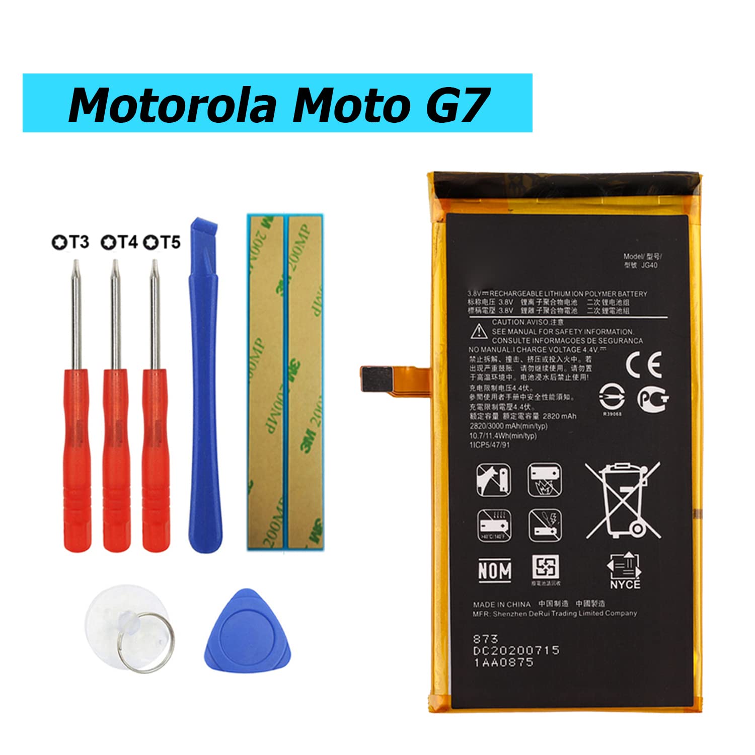 moto g7 plus ビバレッド Moto G7 Plus Battery - Genuine