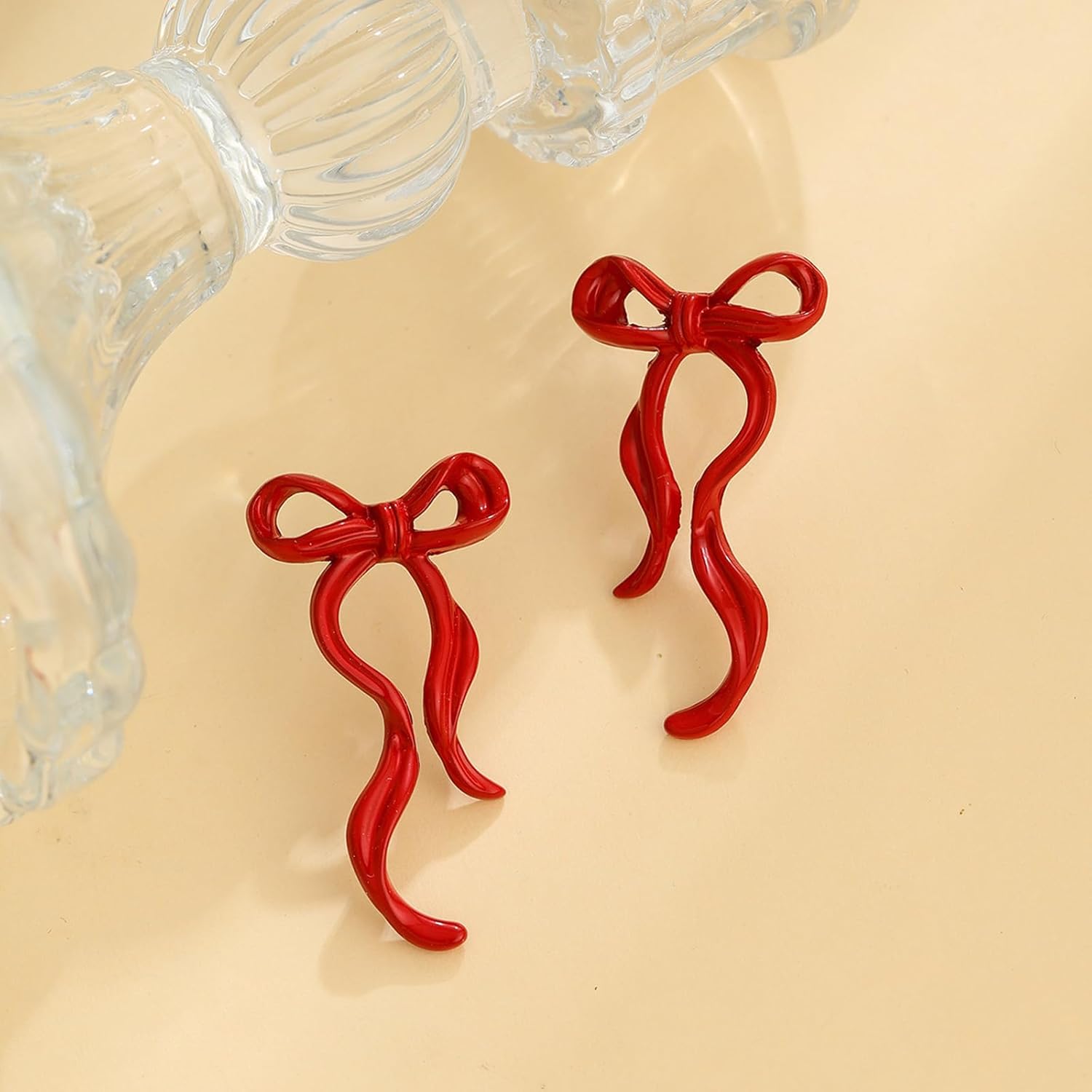 Valentines Earrings Bow Earrings for Women Red Hot Pink Stud Earring Valentine's Day Dress Shirt Outfits Valentine Sweater Valentine Gifts for Her Valentine's Jewelry Valentines Day Outfit Women - Image 9