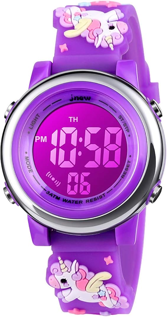 Amazon キッズウォッチ 3dかわいい漫画デジタル7色ライト 幼児用腕時計 防水スポーツアウトドアledアラームストップウォッチ シリコンバンド 3 10歳 男の子 女の子 小さな子供用 ユニコーンパープル ガールズ腕時計 腕時計 通販 Amazon キッズウォッチ 3dかわいい漫画デジタル7色ライト 幼児用腕時計 防水スポーツアウトドアledアラームストップウォッチ シリコンバンド 3 10歳 男の子 女の子 小さな子供用 ユニコーンパープル ガールズ腕時計 腕時計 通販