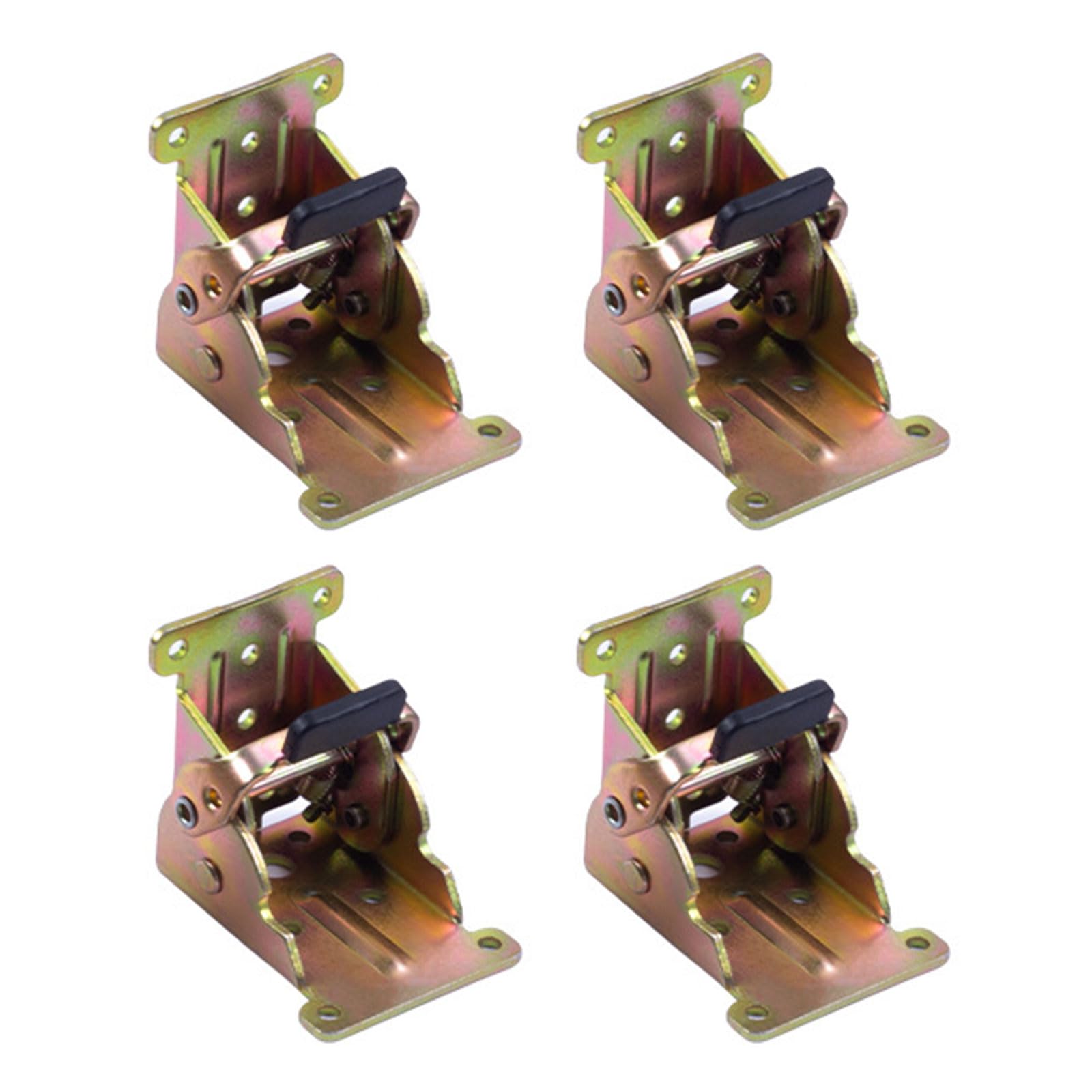 Tertioi Color: Zinc 4 Pcs Self Locking Folding Hinge Replacement Table Leg Bracket Extension Hardware Durable Leg Brackets