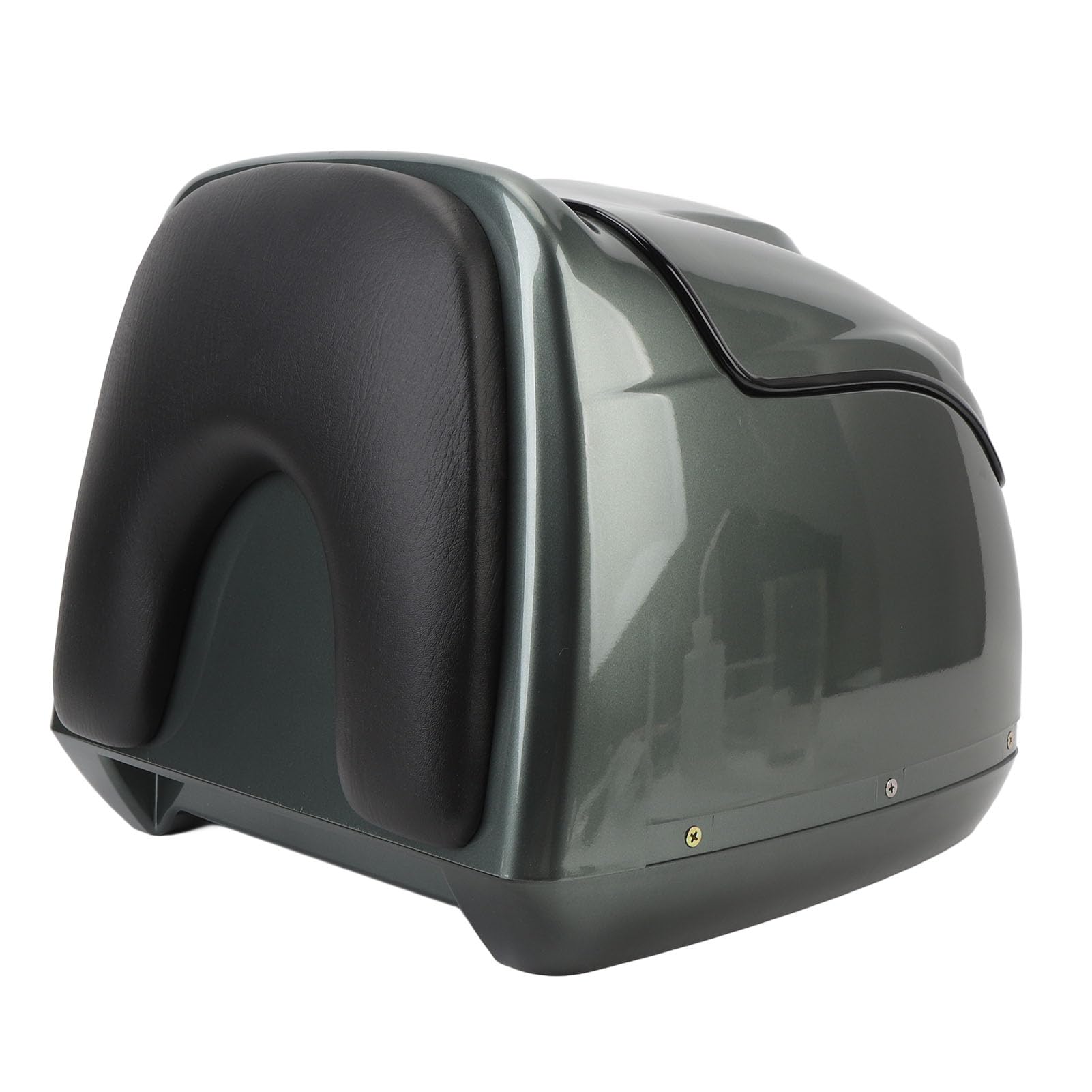 Alomejor Top Case de Moto 38L ABS Top Case de Moto Coffre de Rangement Arrière Résistant à l'eau avec Serrure à clé Design Rétro pour Motos et Scooters électriques (Ti Couleur)