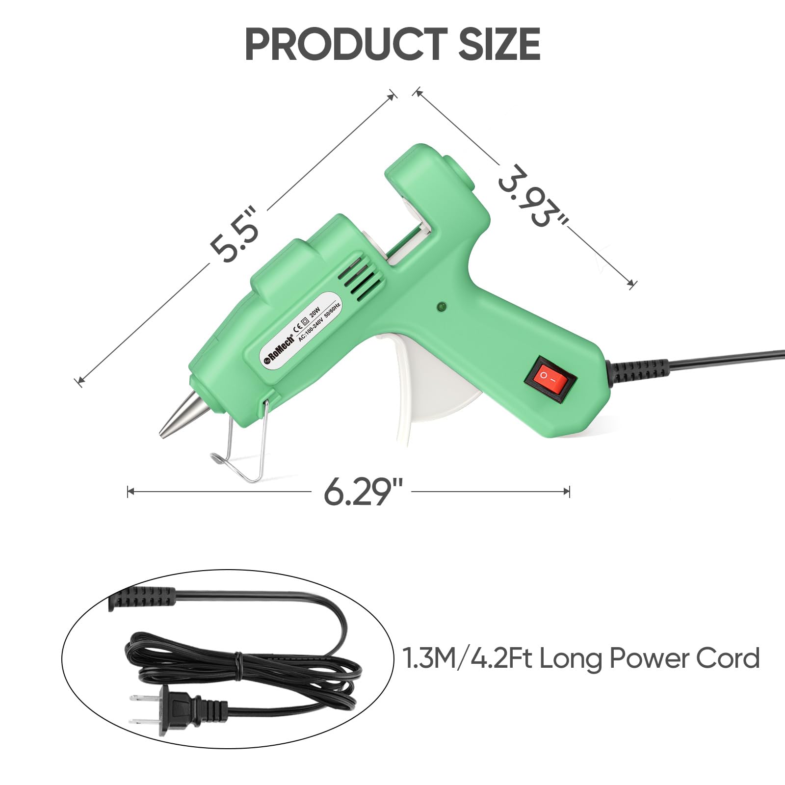 ROMECH Mini Hot Glue Gun Kit - 90 Sticks Included -4