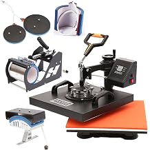 6 in 1 Heat Press Machine 38x38cm/15x15 inch, 360 Swing Away Digital T Shirt Pressing Machine, Multifunction Heat Transfer Sublimation Printer for T Shirts, Hats, Heating Transfer Projects