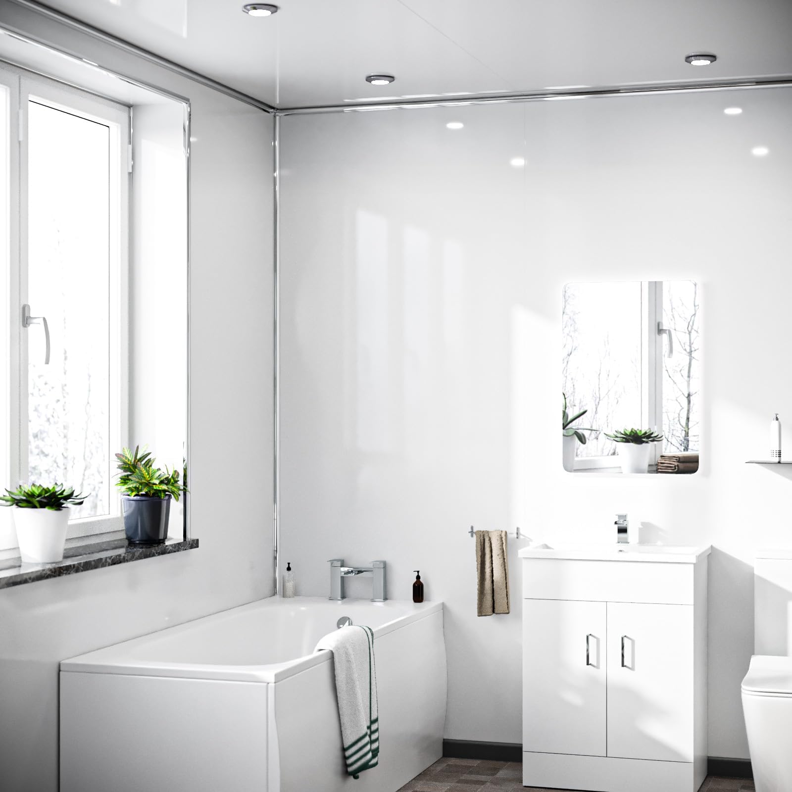 Nes Home PVC Ceiling Cladding Panel 2700 x 250 x 5mm White