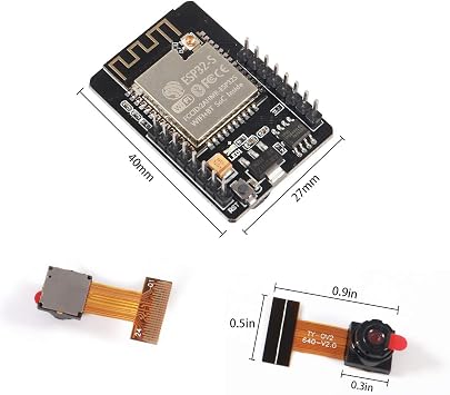 AITRIP 2 Pieces ESP32-CAM WiFi Board ESP32-CAM-MB Micro USB to Serial Port CH340G with OV2640 2MP Camera Module Compatible with Arduino IDE Arduino Raspberry Pi