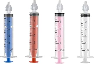 4 Pcs Aspirador Nasal, 10 ml Limpiador de Irrigador Nasal, Limpiador de Nariz Portátil para Bebés, Reutilizable de Aspirador Nasal de Silicone, Utilizado para Bebés y Recién Nacidos