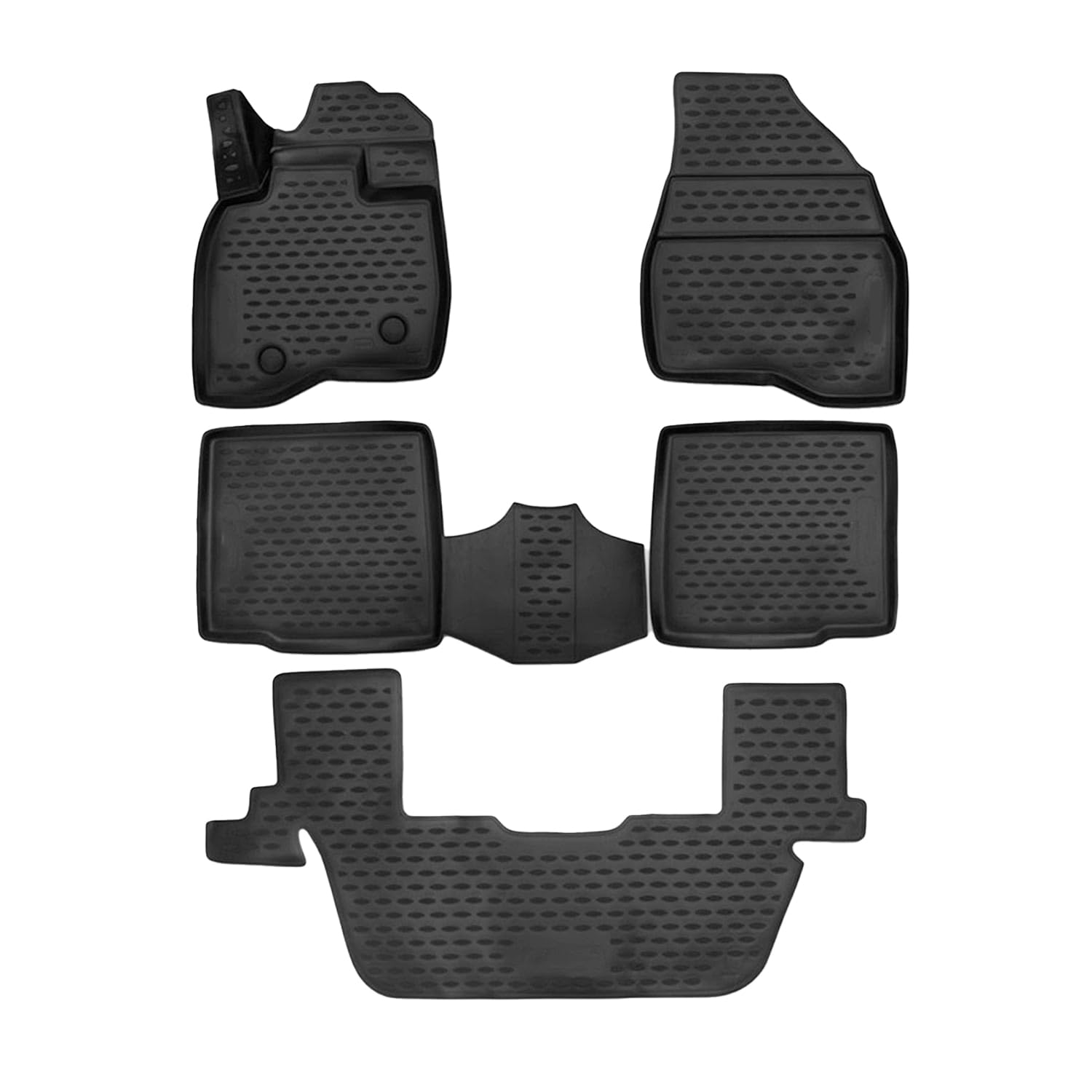 OMAC Dywaniki Gumowe Dywaniki Pasujące do Ford Explorer 2015-2019 TPE Dywaniki Samochodowe Czarny 5X