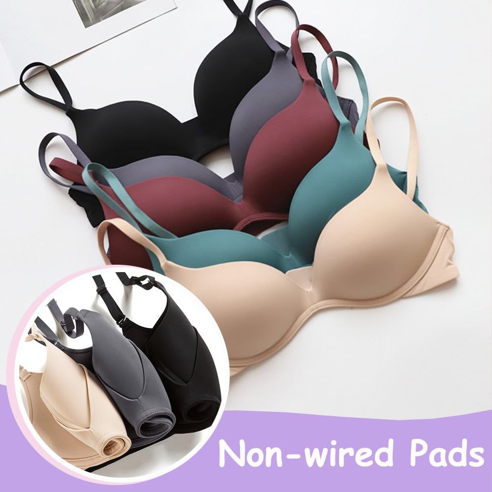 Bysion Reggiseni per Ragazze Adolescenti Leggermente Imbottiti Traspirante Senza Cuciture Sportivo Intimo Reggiseno Bralette per Bambine per 12-18 Anni Bambini e Donne - Confezione da 3