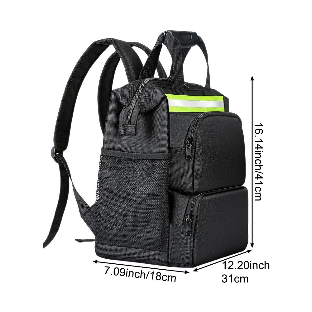 Zaino Portautensili per Elettricisti con Multitasche Zaino Portautensili Grande Zaino Portautensili per Tecnici Zaino per Addetti alla Manutenzione di Elettricisti