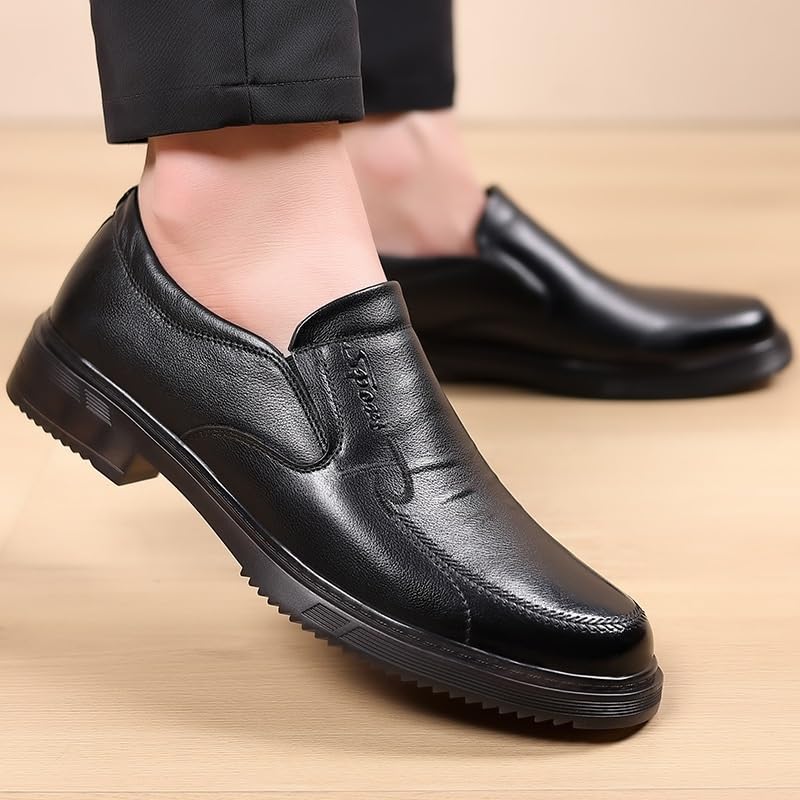 Men's Casual Slip On Loafers Breathable Shoes Soft Men Lightweight Driving Toe Uniform Dress and Work Shoe Slip Resistant(9.5)2