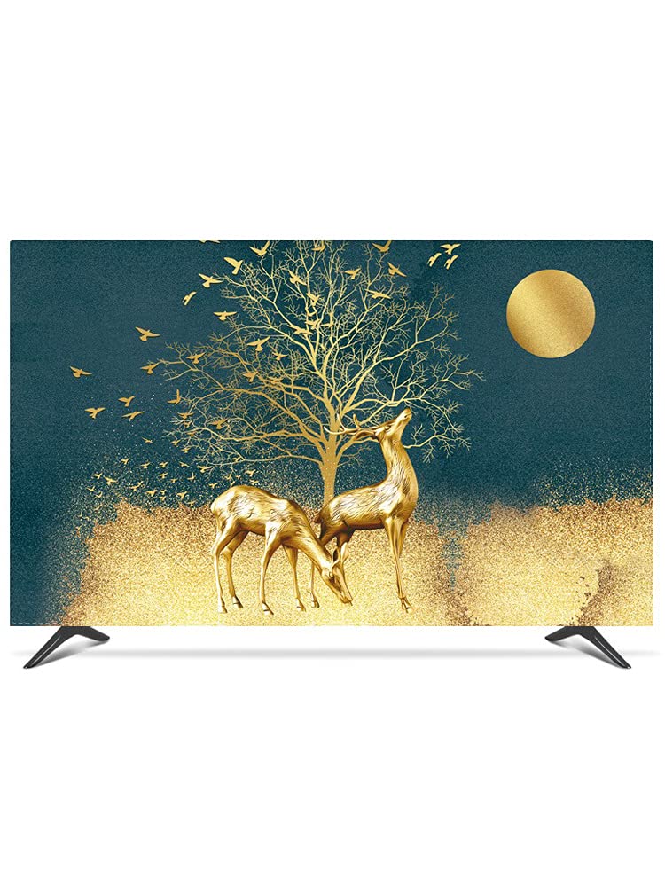 Funda Tv Exterior Cubierta de TV PROTECTOR DE PROTECCIÓN DEL SOL PROTECTOR DE MONITOR DE PERSONAS PARA LA PARED COLGANTE DE ESCRUCARIO CURVADO TIPO DE PANTALLA Tela suave Artesanía Protector Tv Univer