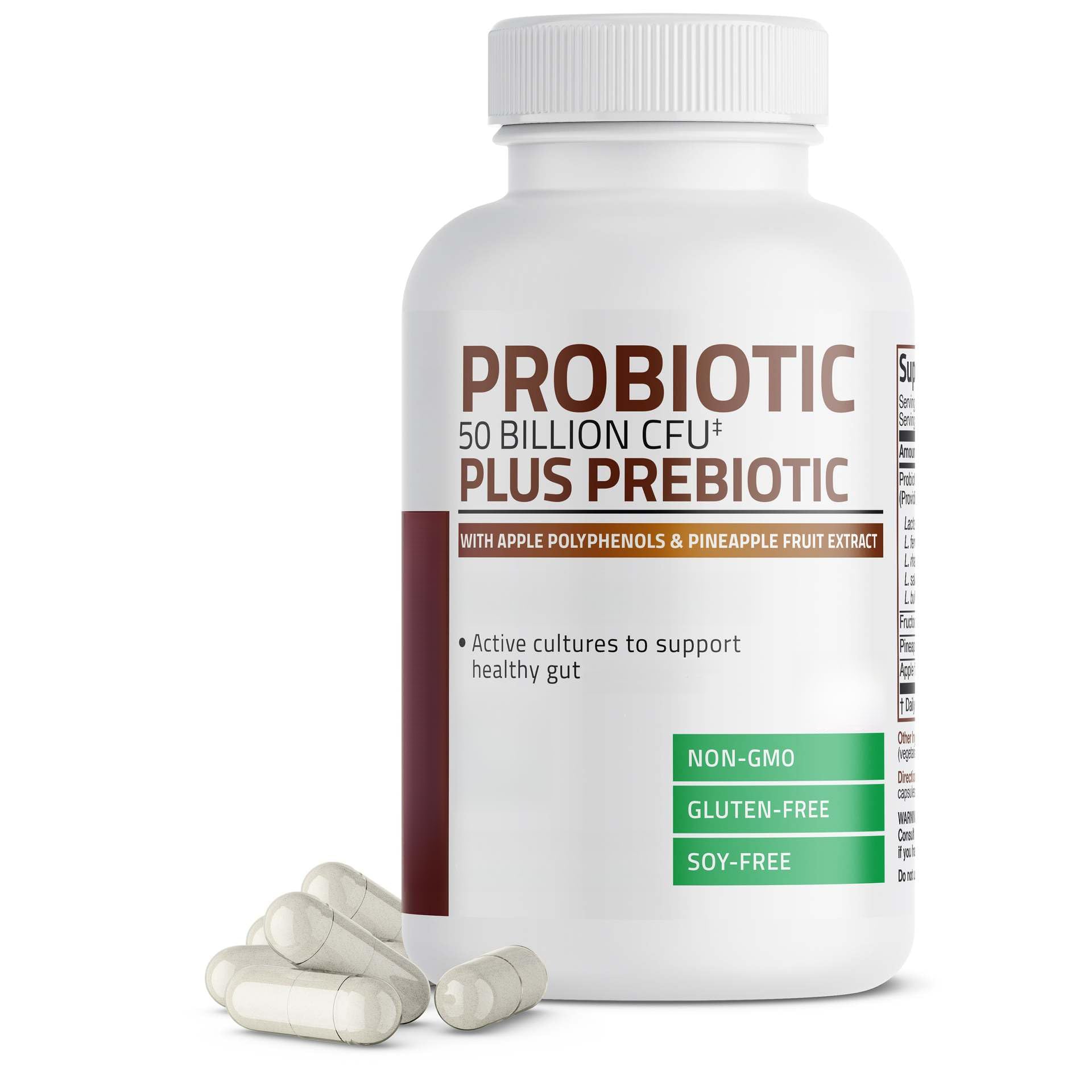 Probiotico 50 miliardi UFC + Prebiotico Non OGM Vegetariano | Con estratti vegetali naturali, supporta la digestione e l'equilibrio intestinale, adatto per uomini e donne.