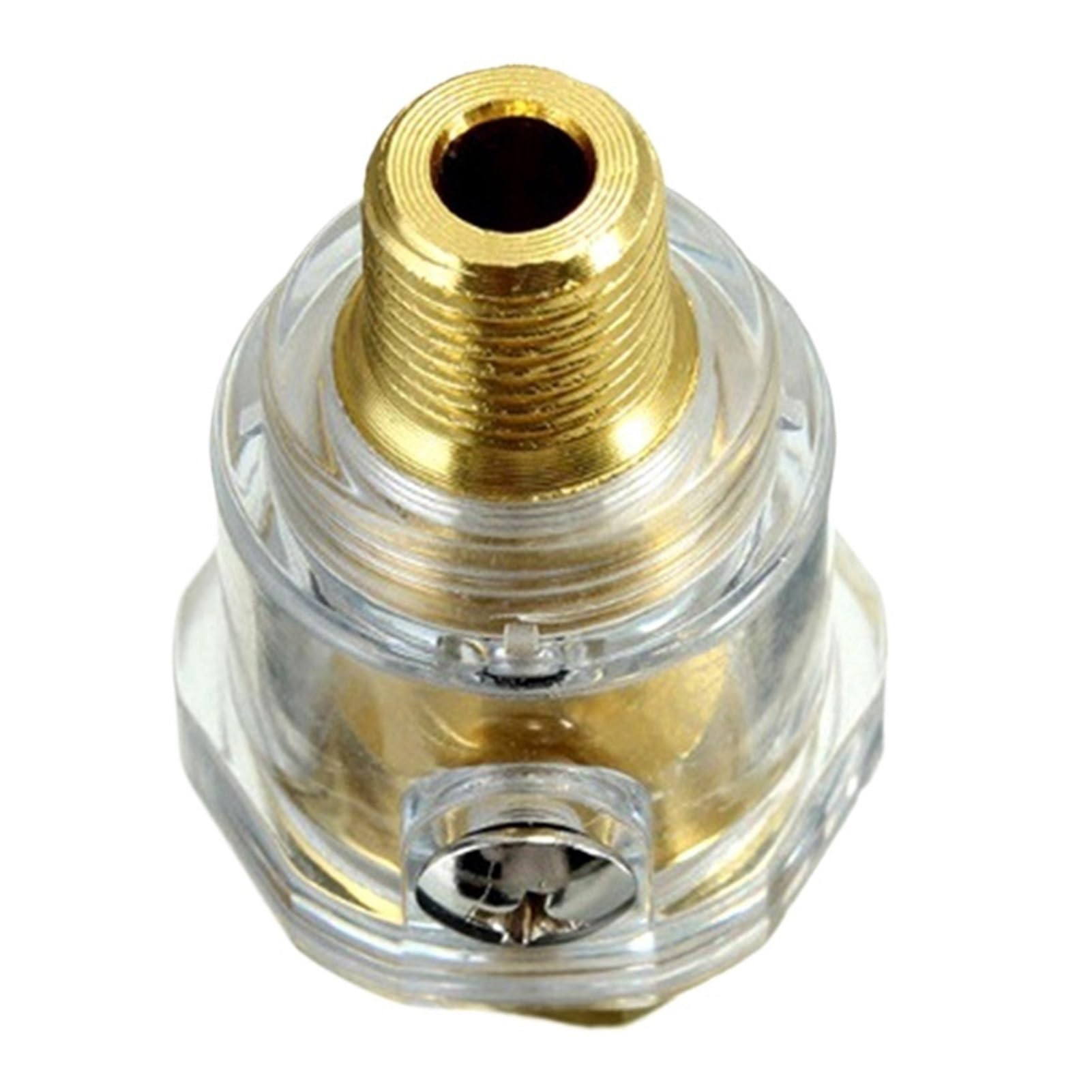 Mini lubricador en línea 20 piezas de accesorios for herramientas neumáticas mini engrasador - Lubricador de aceite de 1/4 de pulgada NPT Amarillo