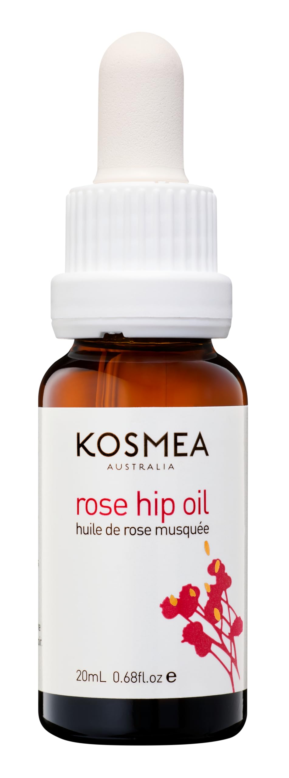 Kosmea Rosehip Oil – Anti-Aging Benefits for Face & Body – Premium Quality Super-critically Extracted Oil Using The Entire Fruit, Seed & Skin - 0.68 fl oz